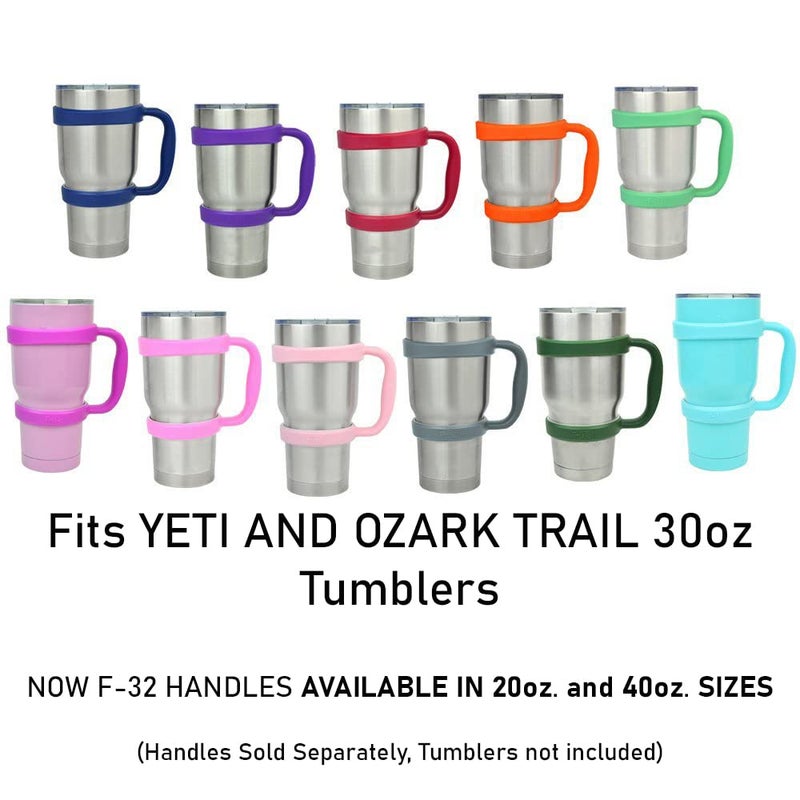 F-32 Handle - 19 COLORS - 30oz Size - Compatible with 30 oz YETI and 30 oz. OZARK TRAIL Tumbler Travel Mug (30OZ, PRETTY PINK) - Image 5